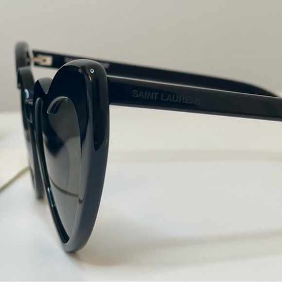 Saint Laurent NWT YSL NEW WAVE SL 181 LOULOU Black Heart Sunglasses - Picture 7 of 8
